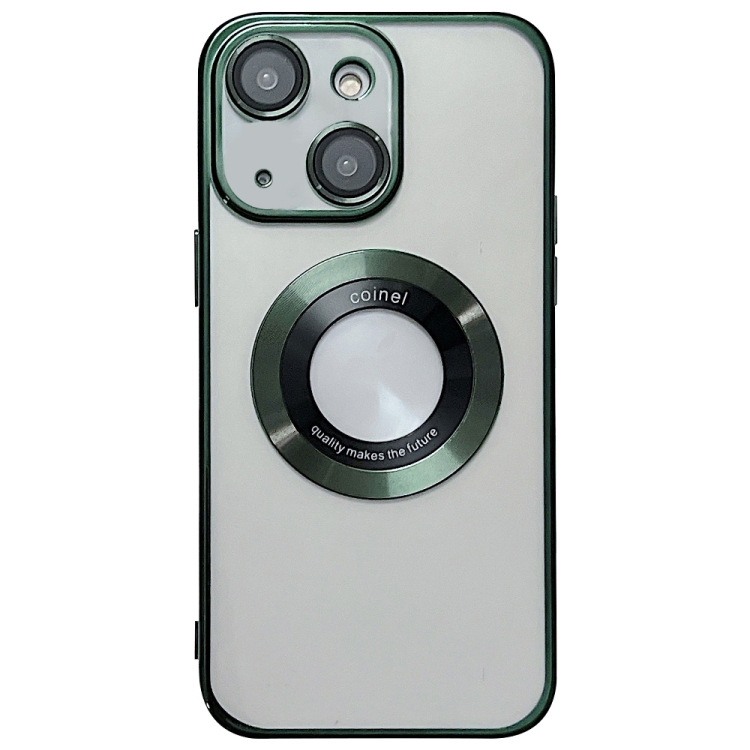 

For iPhone 15 Plus Electroplating Magsafe TPU Phone Case(Green)