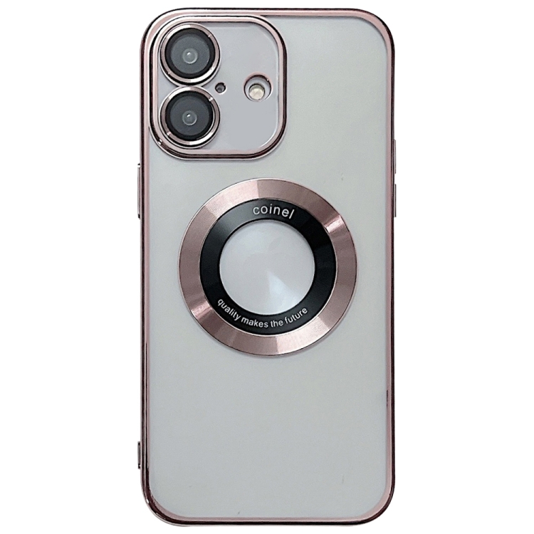 

For iPhone 16 Plus Electroplating Magsafe TPU Phone Case(Rose)