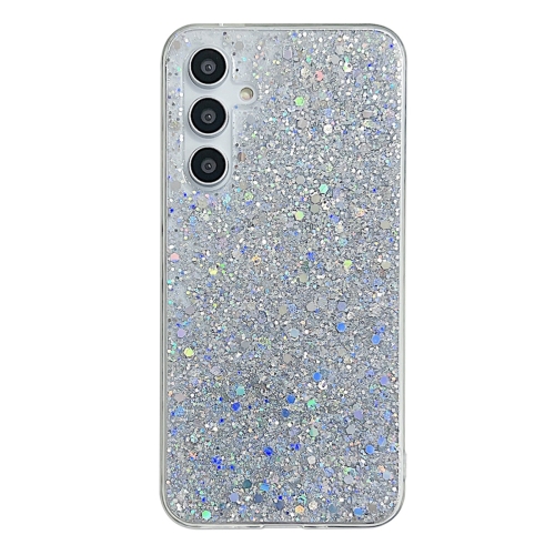 

For Samsung Galaxy A14 5G Glitter Sequins Epoxy TPU Phone Case(Silvery)