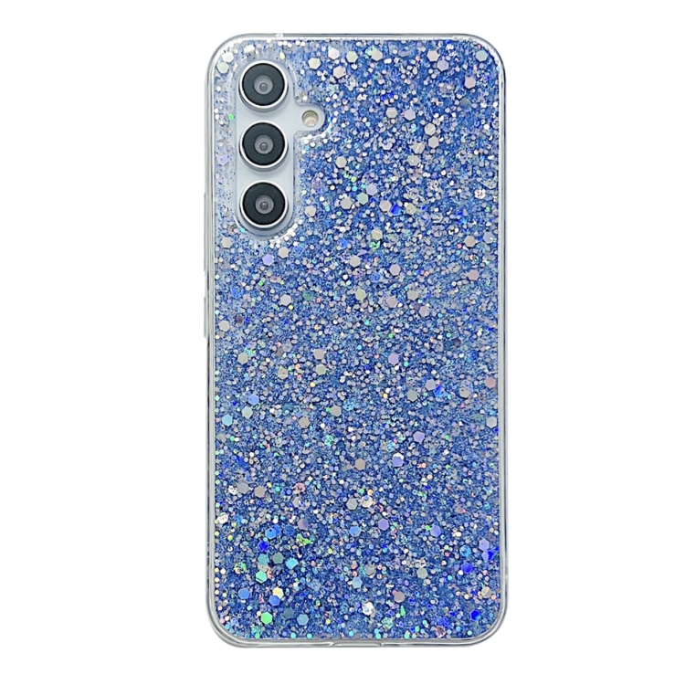 

For Samsung Galaxy A34 5G Glitter Sequins Epoxy TPU Phone Case(Blue)