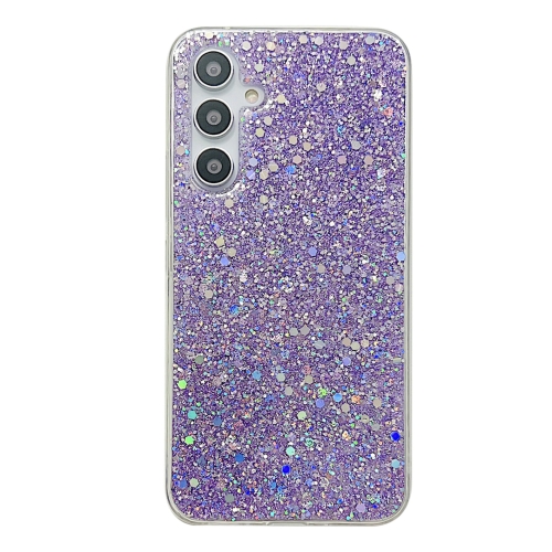 

For Samsung Galaxy S23 FE 5G Glitter Sequins Epoxy TPU Phone Case(Purple)
