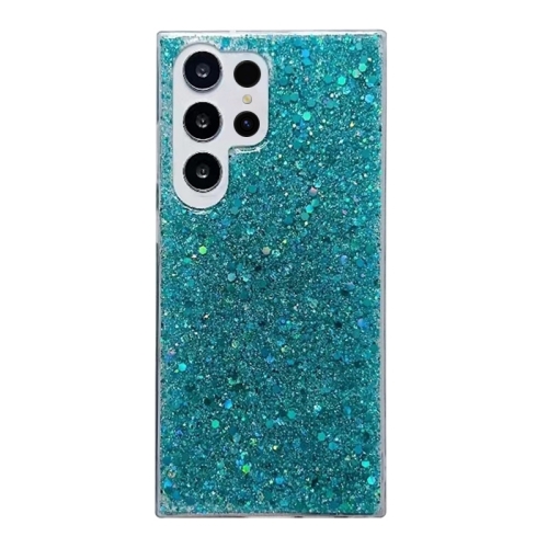 

For Samsung Galaxy S24 Ultra 5G Glitter Sequins Epoxy TPU Phone Case(Green)