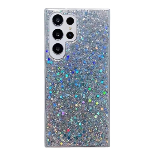 

For Samsung Galaxy S24 Ultra 5G Glitter Sequins Epoxy TPU Phone Case(Silver)