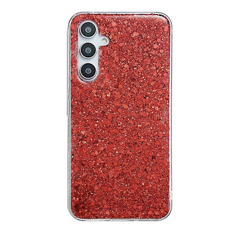 

For Samsung Galaxy A15 Glitter Sequins Epoxy TPU Phone Case(Red)