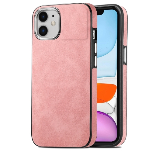 

For iPhone 11 Skin-Feel Electroplating TPU Shockproof Phone Case(Pink)