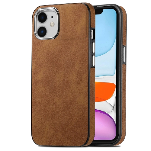 

For iPhone 11 Skin-Feel Electroplating TPU Shockproof Phone Case(Brown)