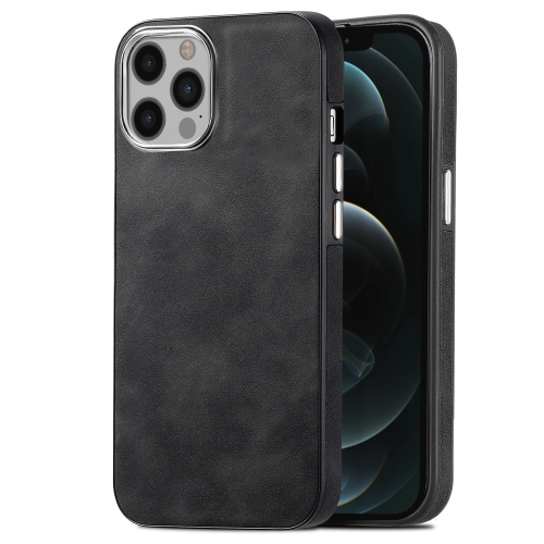 

For iPhone 12 Pro Max Skin-Feel Electroplating TPU Shockproof Phone Case(Black)