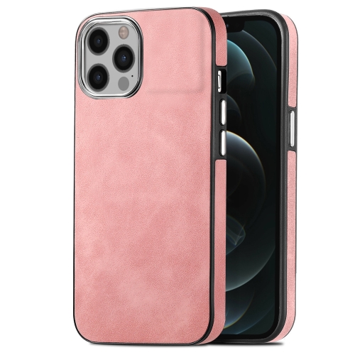 

For iPhone 12 Pro Max Skin-Feel Electroplating TPU Shockproof Phone Case(Pink)