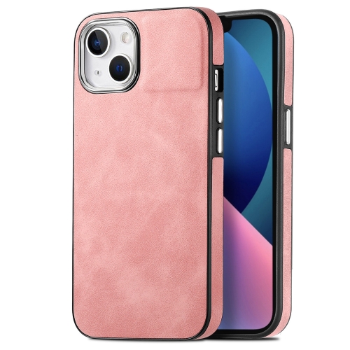 

For iPhone 13 Skin-Feel Electroplating TPU Shockproof Phone Case(Pink)