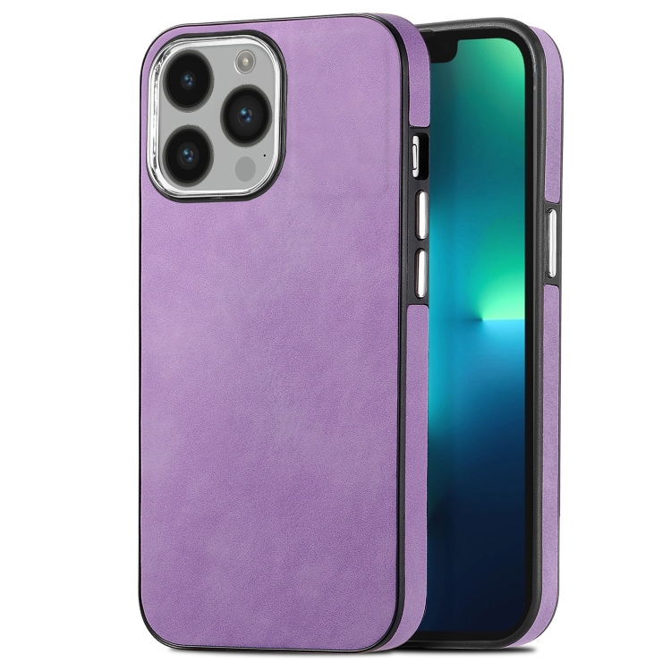 

For iPhone 13 Pro Skin-Feel Electroplating TPU Shockproof Phone Case(Purple)