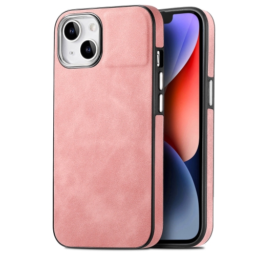 

For iPhone 14 Skin-Feel Electroplating TPU Shockproof Phone Case(Pink)
