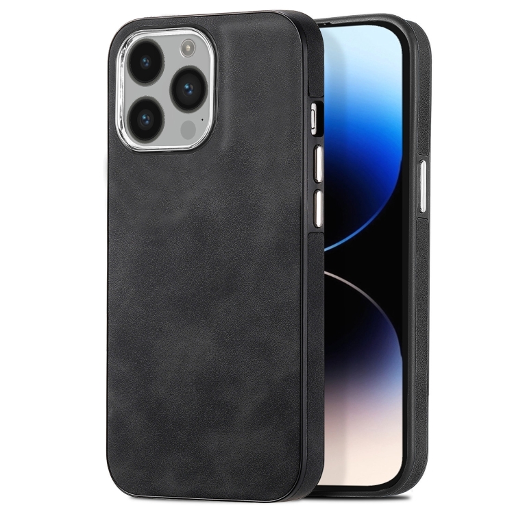 

For iPhone 14 Pro Skin-Feel Electroplating TPU Shockproof Phone Case(Black)