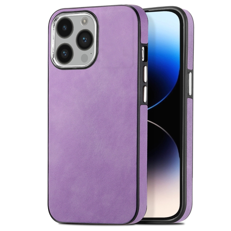 

For iPhone 14 Pro Skin-Feel Electroplating TPU Shockproof Phone Case(Purple)