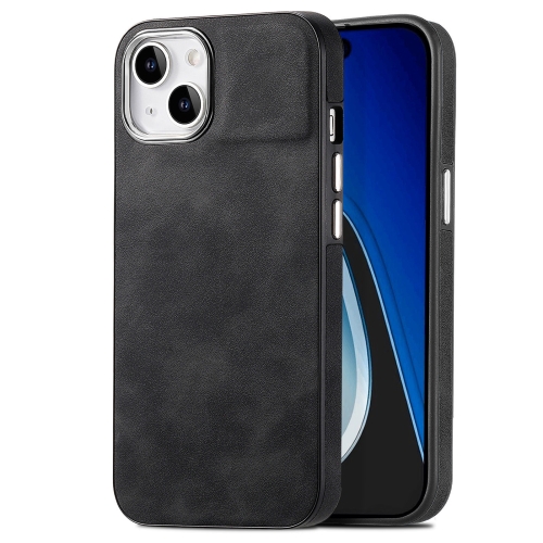 

For iPhone 15 Skin-Feel Electroplating TPU Shockproof Phone Case(Black)