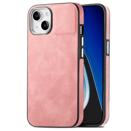 

For iPhone 15 Skin-Feel Electroplating TPU Shockproof Phone Case(Pink)