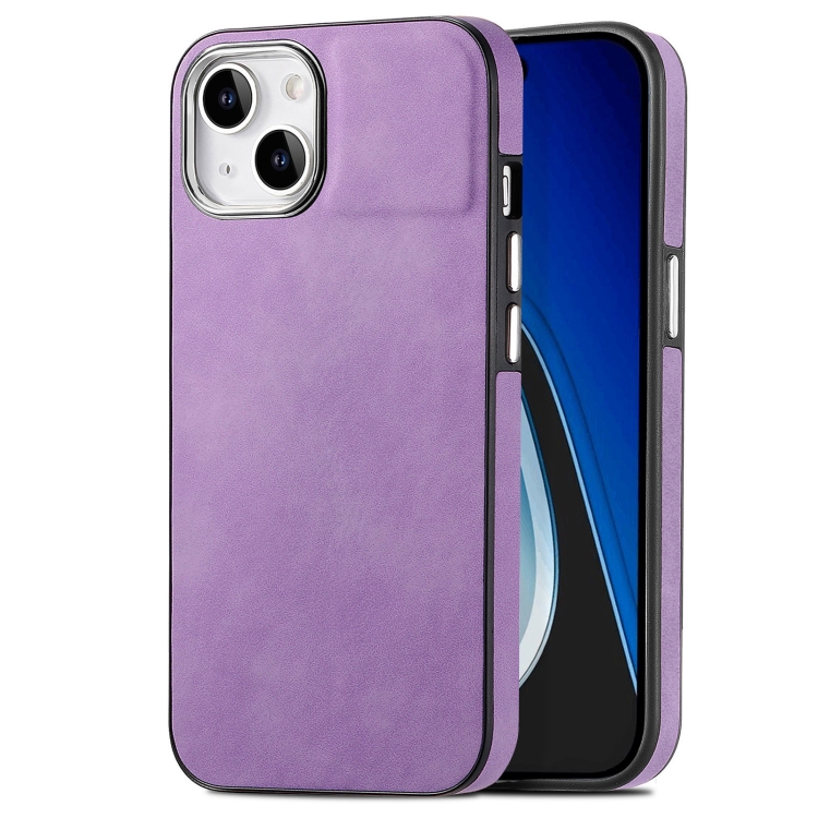 

For iPhone 15 Plus Skin-Feel Electroplating TPU Shockproof Phone Case(Purple)