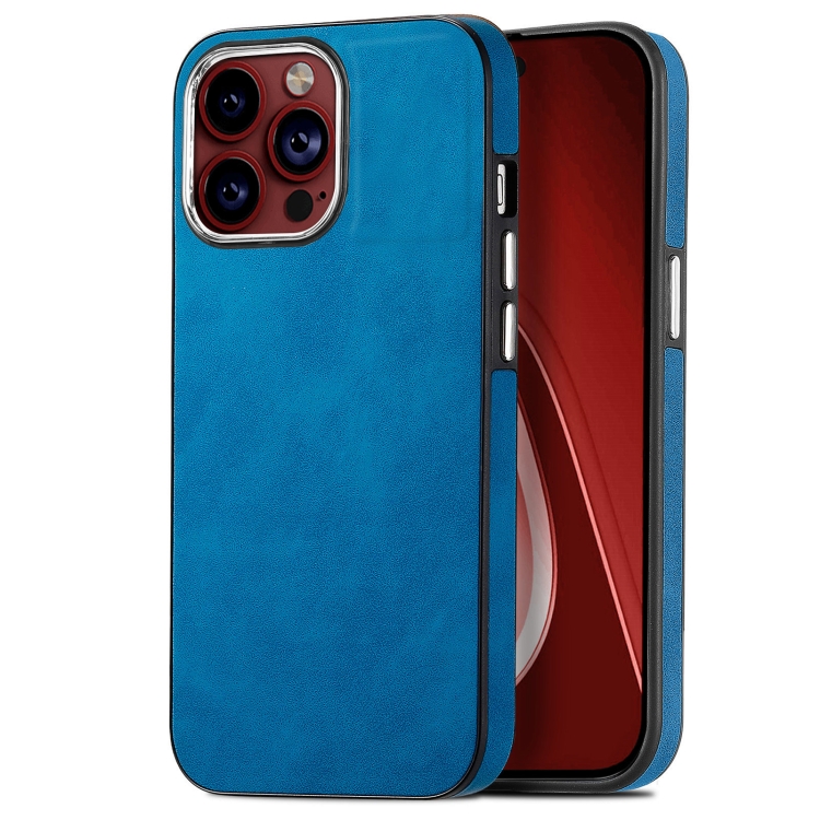 

For iPhone 15 Pro Skin-Feel Electroplating TPU Shockproof Phone Case(Blue)