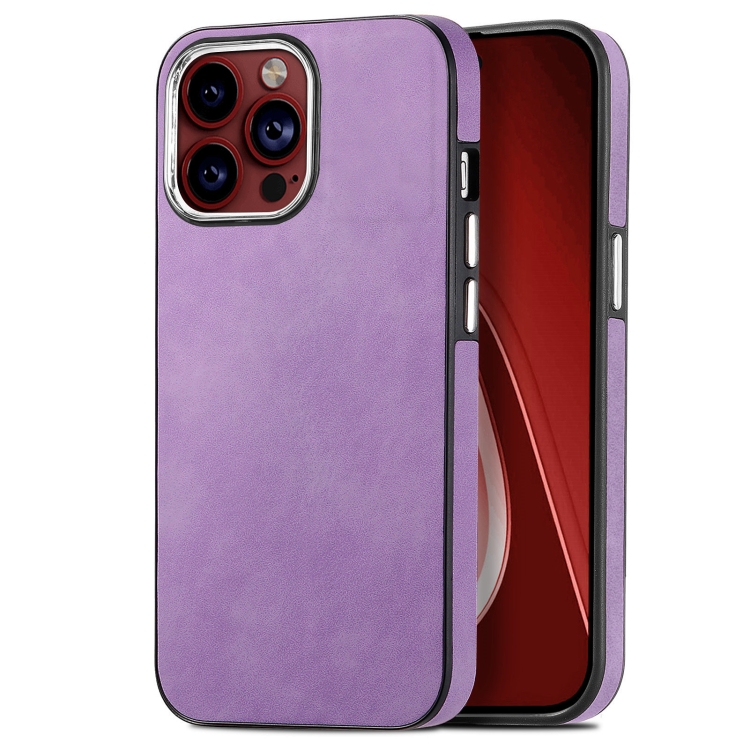 

For iPhone 15 Pro Skin-Feel Electroplating TPU Shockproof Phone Case(Purple)