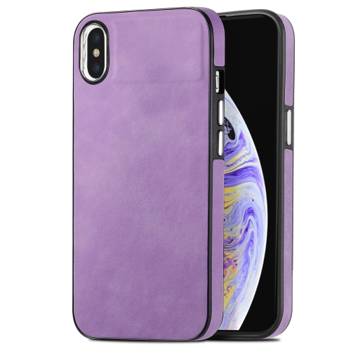 

For iPhone XS Max Skin-Feel Electroplating TPU Shockproof Phone Case(Purple)