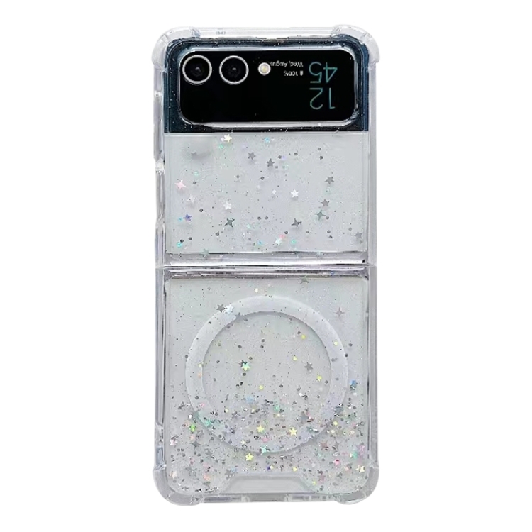 

For Samsung Galaxy Z Flip3 Magsafe Glitter TPU Phone Protective Case(White)