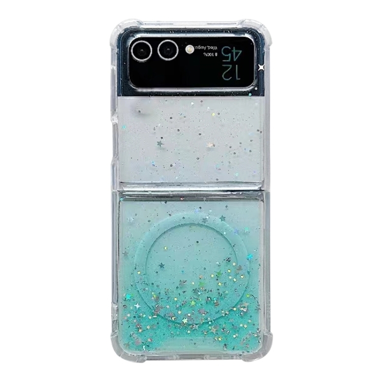 

For Samsung Galaxy Z Flip4 Magsafe Glitter TPU Phone Protective Case(Green)