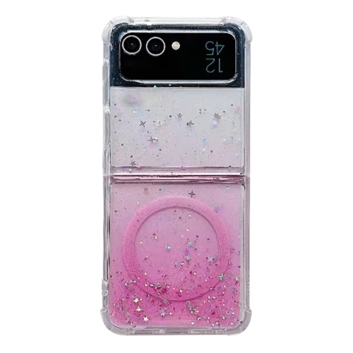 

For Samsung Galaxy Z Flip6 Magsafe Glitter TPU Phone Case(Pink)