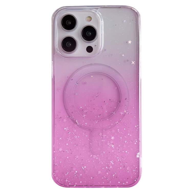 

For iPhone 12 Pro MagSafe Glitter Hybrid Clear TPU Phone Case(Pink)