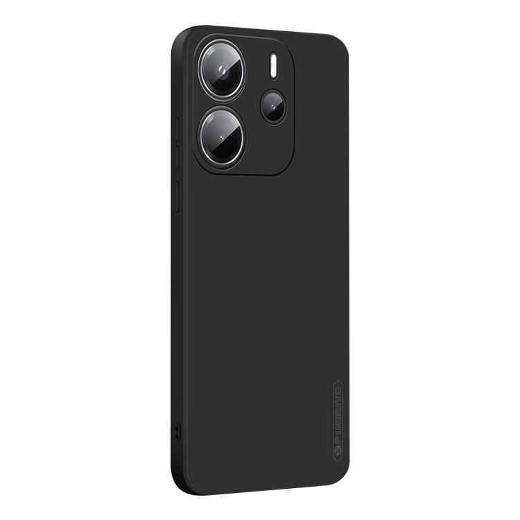 

For Redmi Note 14 4G 163.25mm PINWUYO Sense Series Liquid Silicone TPU Phone Case(Black)