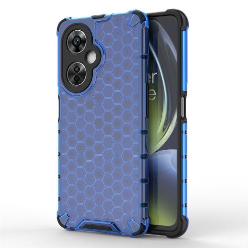 

For OnePlus Nord CE3 Shockproof Honeycomb Phone Case(Blue)