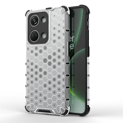 

For OnePlus Nord 3 Shockproof Honeycomb Phone Case(White)