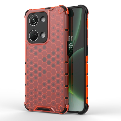 

For OnePlus Nord 3 Shockproof Honeycomb Phone Case(Red)