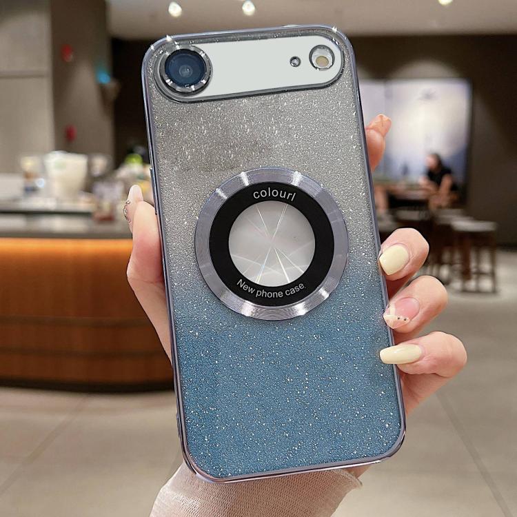 

For iPhone Air Gradient Glitter Electroplating MagSafe TPU Phone Case(Blue)