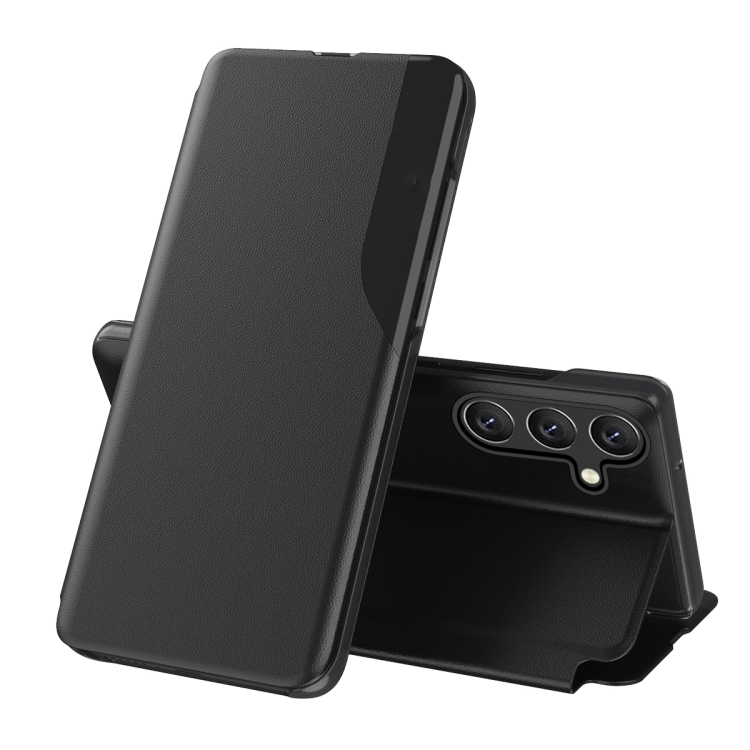 

For Samsung Galaxy S25+ 5G Attraction Flip Holder Leather Phone Case(Black)