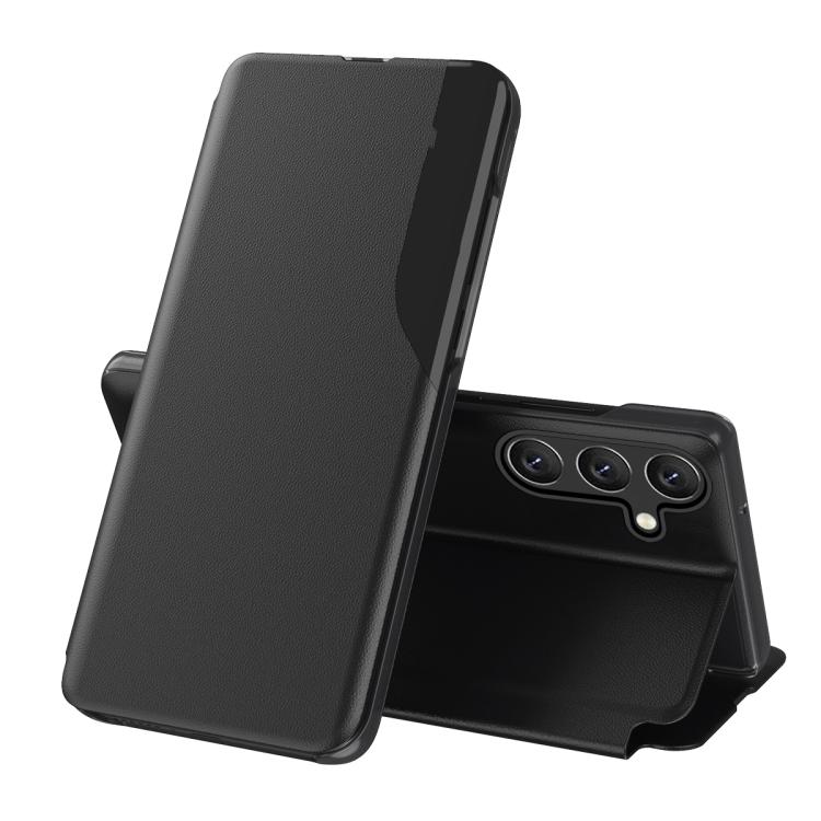 

For Galaxy S25 FE 5G Attraction Flip Holder Leather Phone Case(Black)