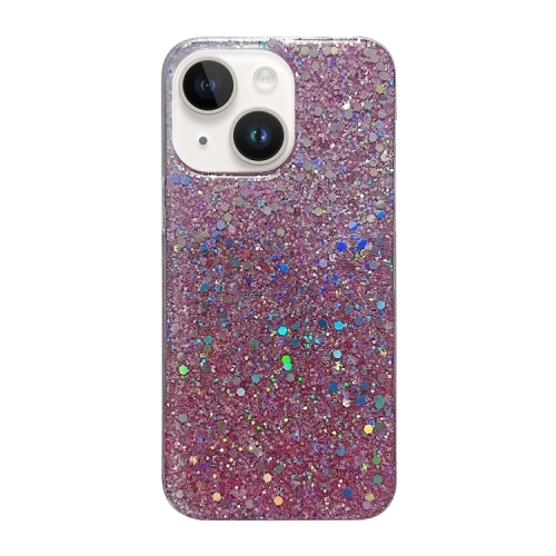 

For iPhone 15 Plus Glitter Sequins Epoxy TPU Phone Case(Pink)