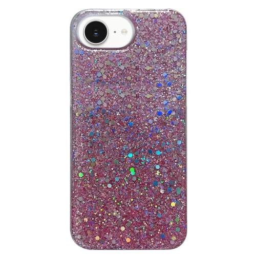 

For iPhone 16e Glitter Sequins Epoxy TPU Phone Case(Pink)