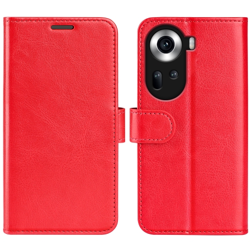 

For OPPO Reno11 5G Global R64 Texture Horizontal Flip Leather Phone Case(Red)