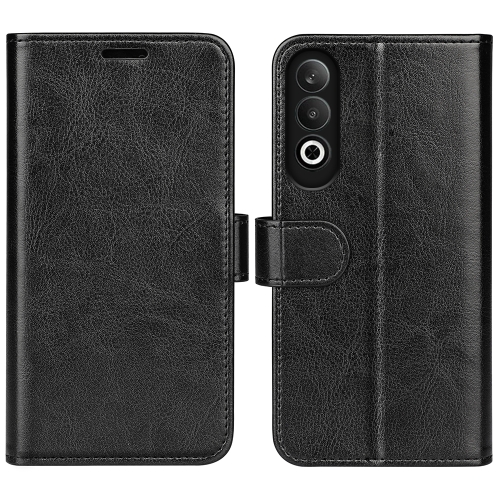 

For OPPO K12 R64 Texture Horizontal Flip Leather Phone Case(Black)