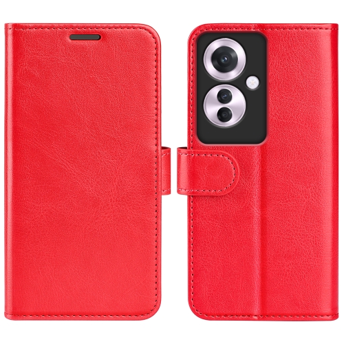 

For OPPO Reno11 F 5G R64 Texture Horizontal Flip Leather Phone Case(Red)