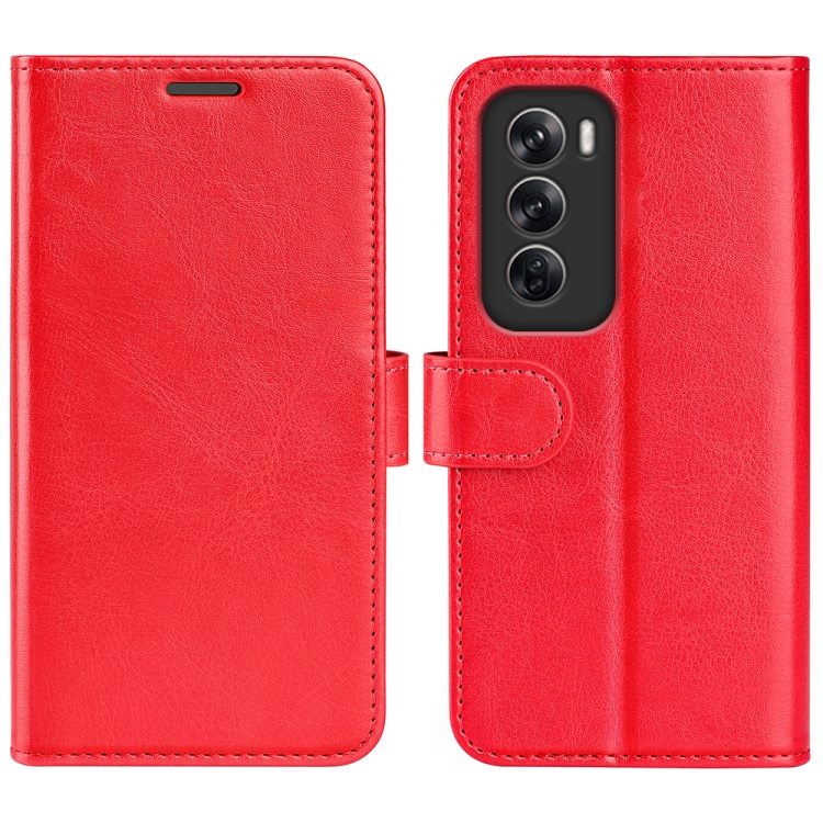 

For OPPO Reno12 5G Global R64 Texture Horizontal Flip Leather Phone Case(Red)