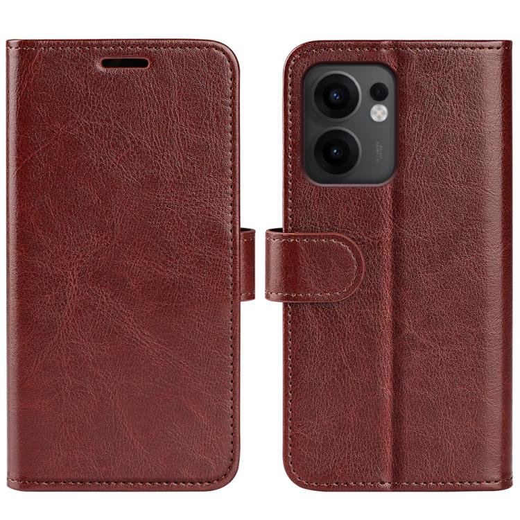 

For OPPO Reno13 F R64 Texture Horizontal Flip Leather Phone Case(Brown)