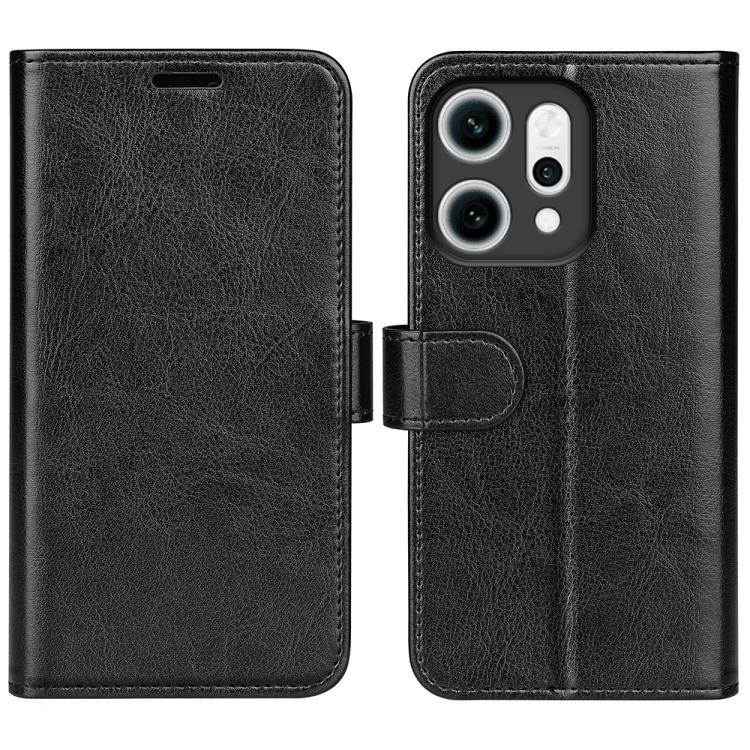 

For OPPO Reno14 Pro 5G Global R64 Texture Horizontal Flip Leather Phone Case(Black)