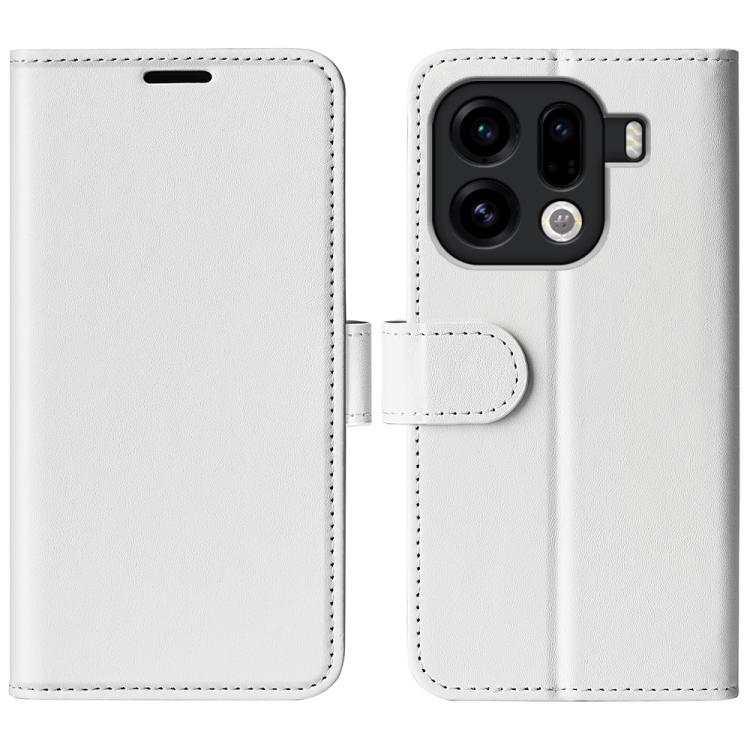

For OPPO Find X9 Pro R64 Texture Horizontal Flip Leather Phone Case(White)