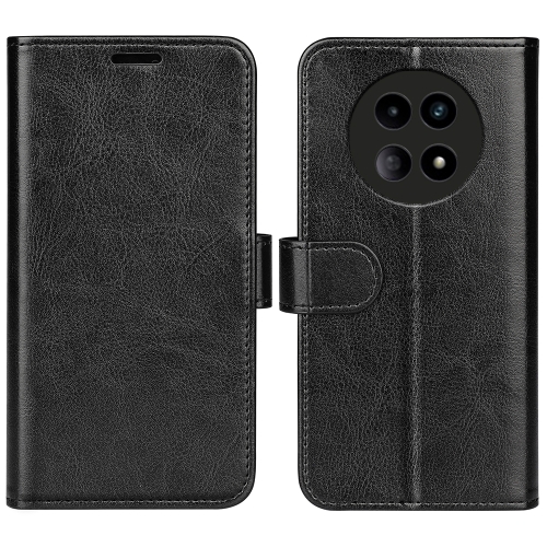 

For Realme 12 5G R64 Texture Horizontal Flip Leather Phone Case(Black)