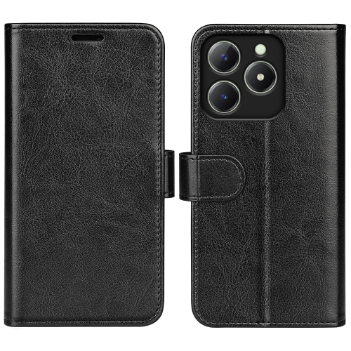 

For Realme C63 R64 Texture Horizontal Flip Leather Phone Case(Black)