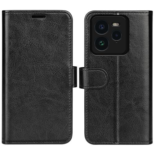 

For Realme GT 7 Pro 5G R64 Texture Horizontal Flip Leather Phone Case(Black)