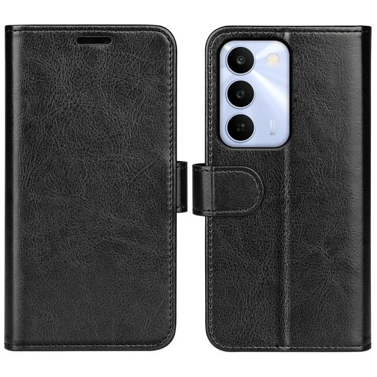 For Realme C100 / C100i / C100x R64 Texture Horizontal Flip Leather Phone Case(Black)