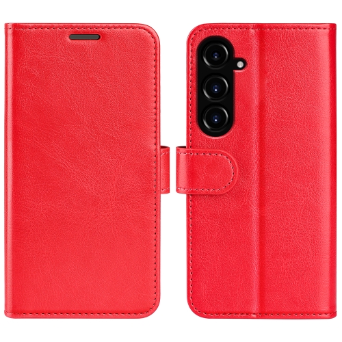 

For Samsung Galaxy S23 FE 5G R64 Texture Horizontal Flip Leather Phone Case(Red)