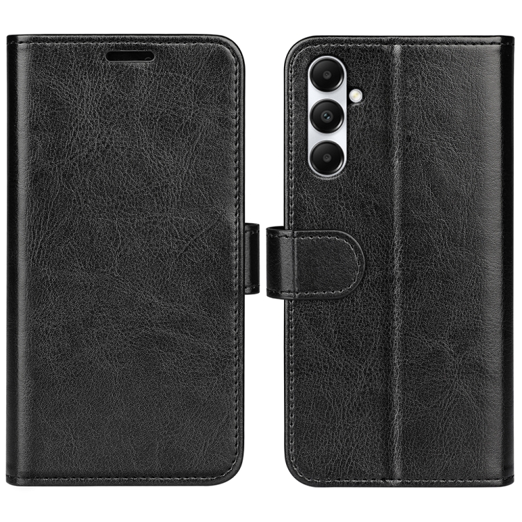 

For Samsung Galaxy A05s R64 Texture Horizontal Flip Leather Phone Case(Black)