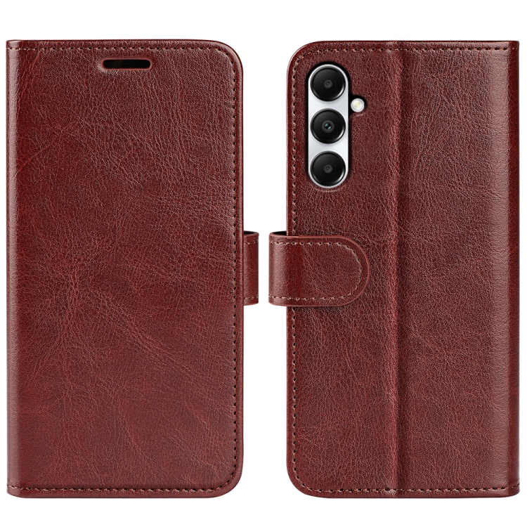 

For Samsung Galaxy A05s R64 Texture Horizontal Flip Leather Phone Case(Brown)